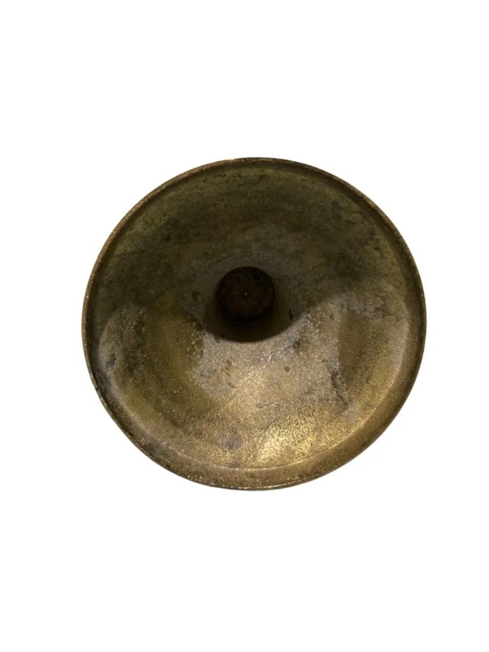 Vintage Brass Vase With Floral Engraving And Scalloped Rim 14